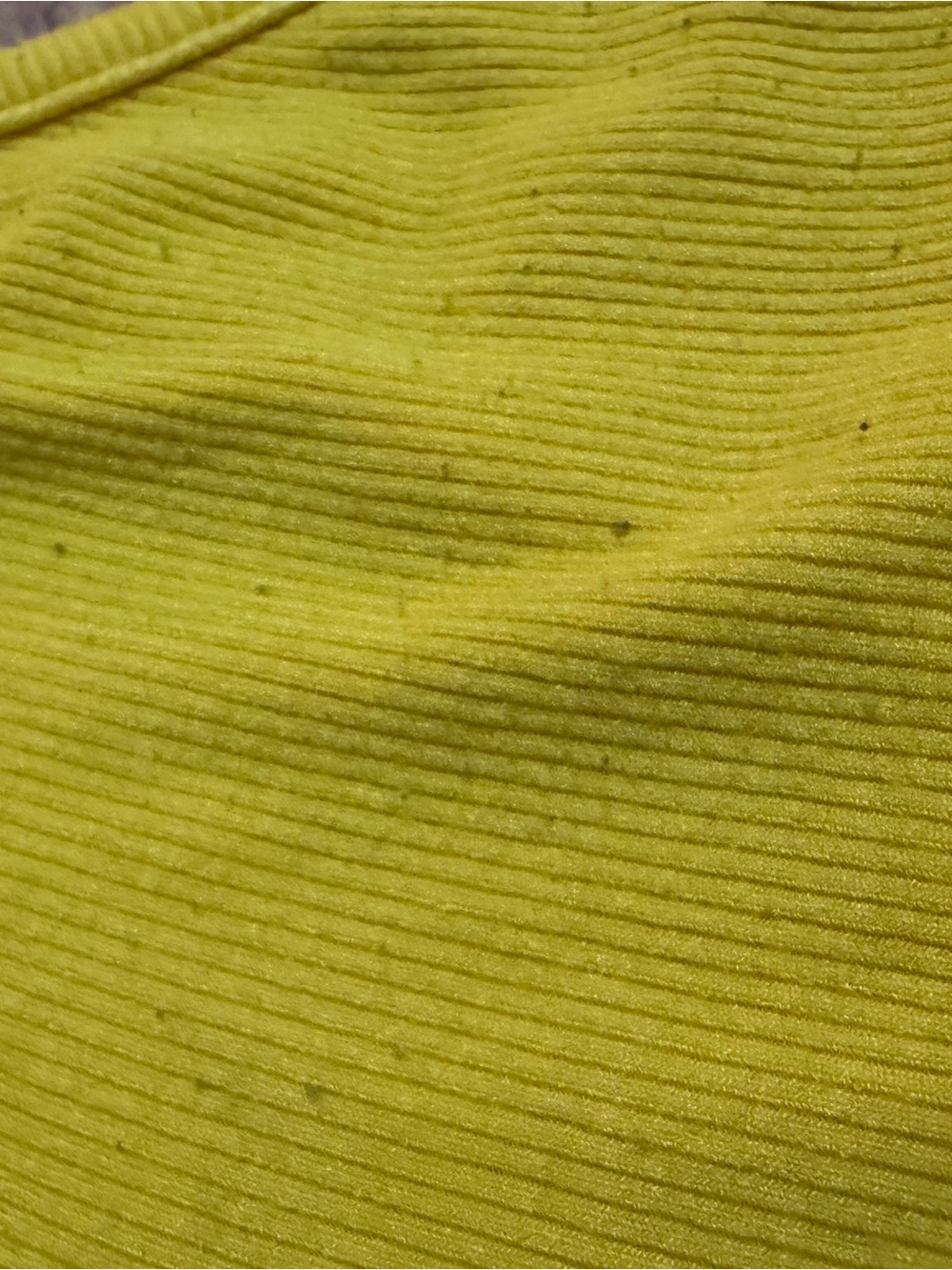 SHEIN Yellow Ribbed V-Neck Crop Top - Picture 7 of 7